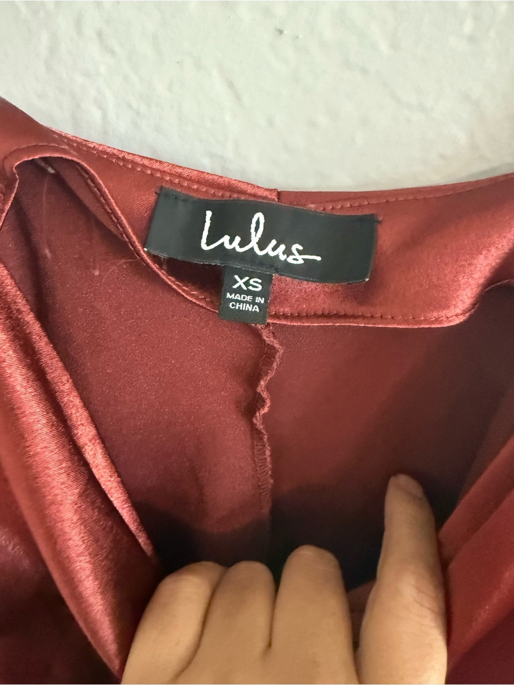 Lulu's Satin Slip Midi Dress in Rust Copper - Picture 4 of 4
